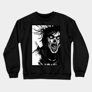 RED EYED CREEPY HALLOWEEN ZOMBIE Crewneck Sweatshirt